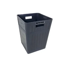 سطل اداری آریاسام مدل ۱۲۷، رنگ خاکستری، بدون درب، با دسته