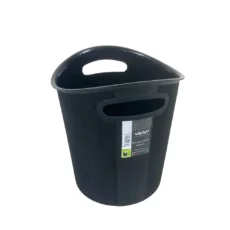 سطل زباله لیمون مدل شیاردار کد 141035 با بدنه پلاستیکی و دستگیره