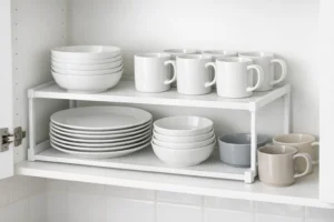 نظم‌دهنده کابینت برای مرتب کردن ظروف آشپزخانه 