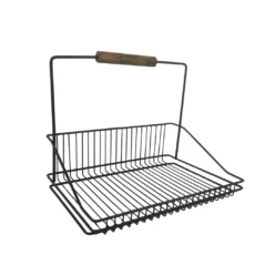 سبد نظم دهنده آویز کابینت سالوت مدل ایکیا با جنس فلز و چوب