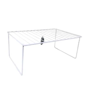 نظم دهنده کابینت سالوت مدل یک طبقه فلزی سفید ابعاد 35 در 26 در 15 سانتی متر