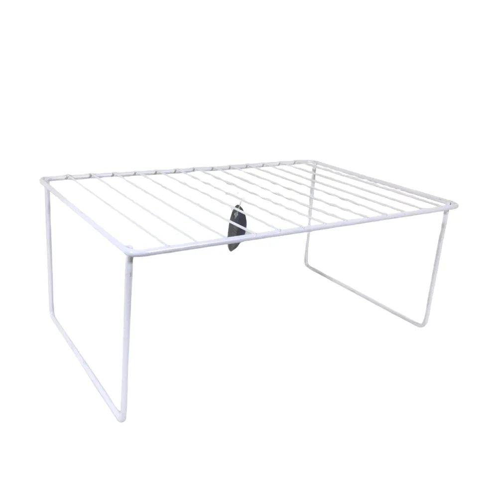 نظم دهنده کابینت سالوت مدل یک طبقه فلزی سفید ابعاد 35 در 26 در 15 سانتی متر