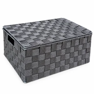 باکس نظم دهنده داریسان سایز بزرگ کد B157 با بافت شطرنجی و درب متصل
