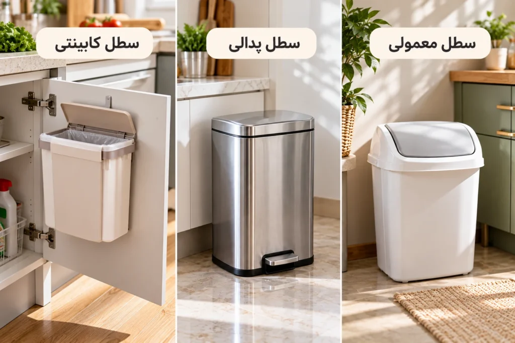 راهنمای انتخاب سطل زباله آشپزخانه